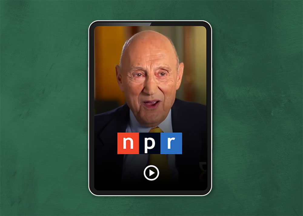 Image of Burt's NPR Icon in a tablet