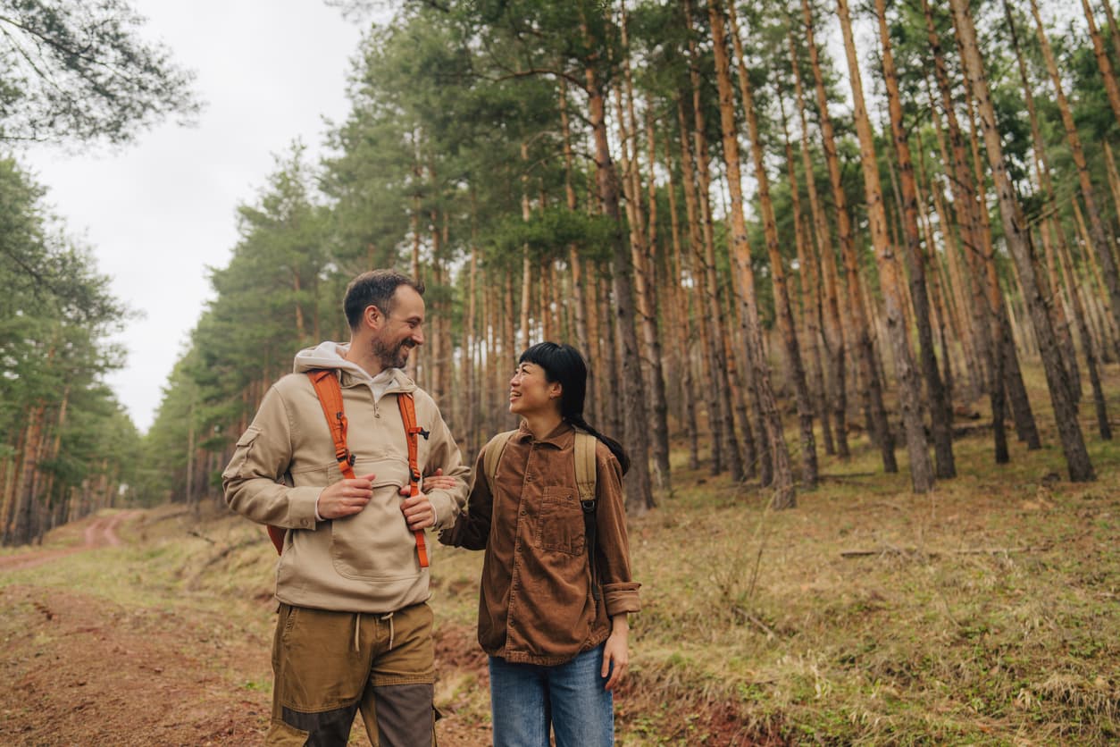 Happy Couple Hiking