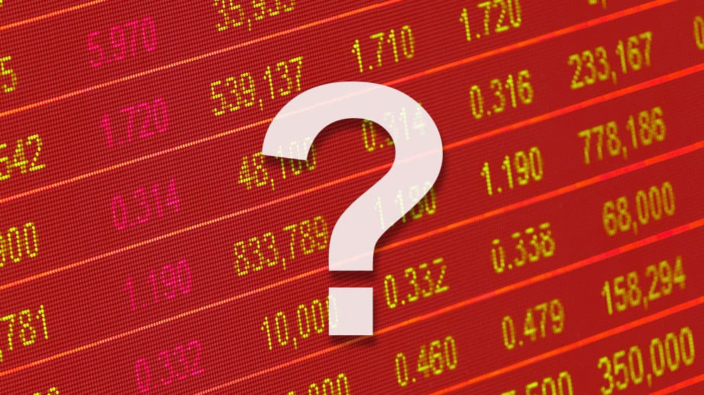 Stocks question mark