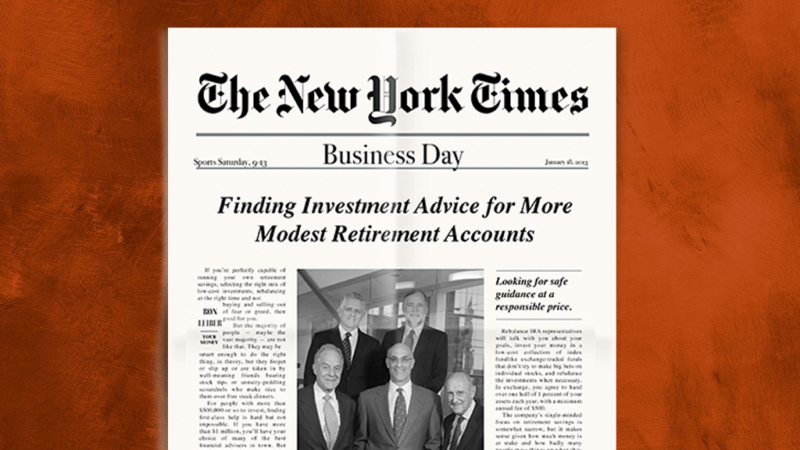 Rebalance Featured in the New York Times Business Section